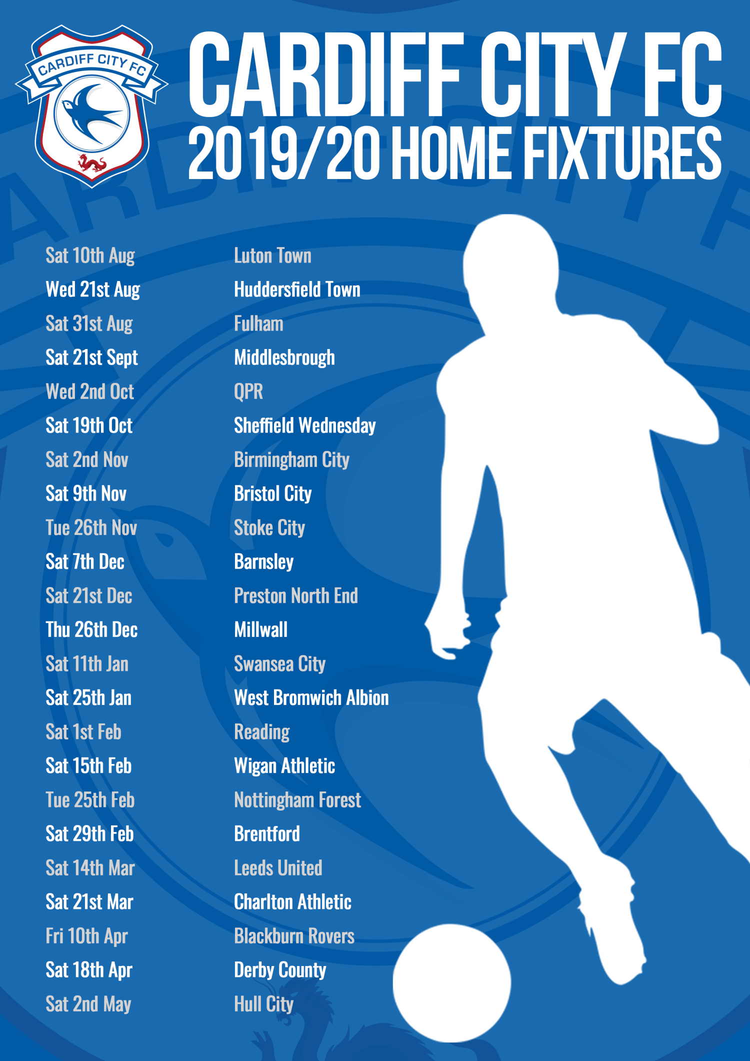 CARDIFF CITY FC 2019/20 HOME FIXTURES News Cardiff City House of Sport