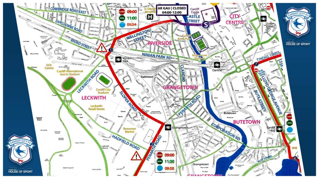 Cardiff city centre road closures in place